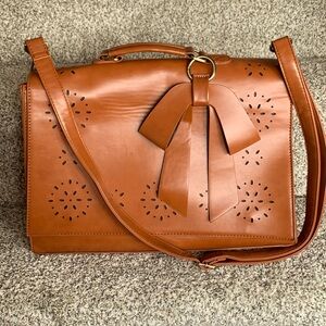 ECOSUSI Women's Faux leather Bow Big Briefcase